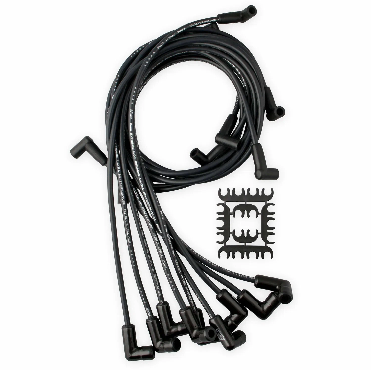 Spark Plug Wire-Chevy Small Blockw_HEI 75-86 Wires Under ValveCover-Black-9018CK